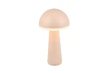 Zewnętrzna lampka stołowa FUNGO piaskowy LED dim. 2W 3000+4000+6500K IP54 akumulator+stacja ładująca