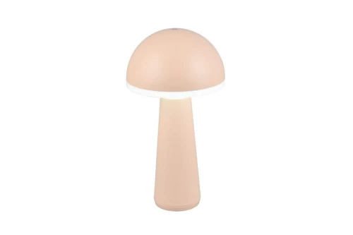 Zewnętrzna lampka stołowa FUNGO piaskowy LED dim. 2W 3000+4000+6500K IP54 akumulator+stacja ładująca