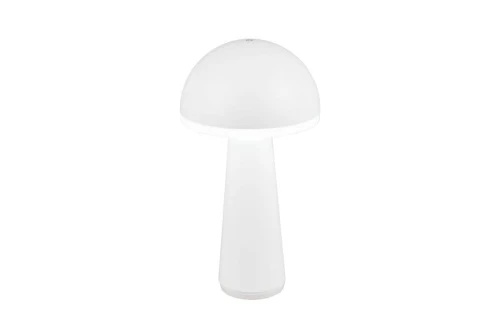 Zewnętrzna lampka stołowa FUNGO biały mat LED dim. 2W 3000+4000+6500K IP54 akumulator+stacja ładująca