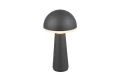 Zewnętrzna lampka stołowa FUNGO czarny mat LED dim. 2W 3000+4000+6500K IP54 akumulator+stacja ładująca