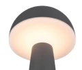 Zewnętrzna lampka stołowa FUNGO czarny mat LED dim. 2W 3000+4000+6500K IP54 akumulator+stacja ładująca
