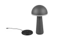 Zewnętrzna lampka stołowa FUNGO czarny mat LED dim. 2W 3000+4000+6500K IP54 akumulator+stacja ładująca