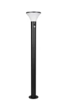 GORDA Solar akumulator czarny mat wys.100cm. PIR 3,5W 4000K IP44 Lampa ogrodowa stojąca z czujnikiem ruchu i zmierzchu