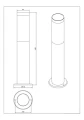 Lampa ogrodowa zewnętrzna TRIOTO czarny mat wys.45cm. E27 IP44 trio 509760132 | 4017807648225