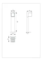 Lampa ogrodowa stojąca z czujnikiem ruchu i zmierzchu COLOMBO czarny mat Solar akumulator wys.50cm. PIR Dim. 5,5W 4000K IP44