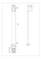 R43286132_DRW-1.jpgLampa ogrodowa stojąca z czujnikiem ruchu i zmierzchu COLOMBO czarny mat Solar akumulator wys.100cm. PIR Dim. 5,5W 4000K IP44