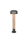 Lampa ogrodowa stojąca FRASER imitacja drewna | antracyt wys.54cm. E27 IP54