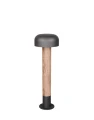 Lampa ogrodowa stojąca FRASER imitacja drewna | antracyt wys.54cm. E27 IP54