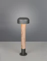 Lampa ogrodowa stojąca FRASER imitacja drewna | antracyt wys.54cm. E27 IP54