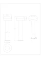 Lampa ogrodowa stojąca FRASER imitacja betonu | antracyt wys.54cm. E27 IP54