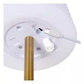 Lampka stołowa akumulatorowa zewnętrzna TYON matowe złoto | mosiądz LED dim. 2W 2700K IP65