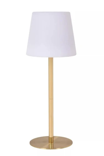 Lampka stołowa akumulatorowa zewnętrzna TYON matowe złoto | mosiądz LED dim. 2W 2700K IP65