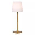 Lampka stołowa akumulatorowa zewnętrzna TYON matowe złoto | mosiądz LED dim. 2W 2700K IP65