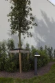 Lampa ogrodowa solarna z czujnikiem ruchu i zmierzchu RUNDA Solar szary wys.74cm. PIR