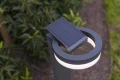 Lampa ogrodowa solarna z czujnikiem ruchu i zmierzchu RUNDA Solar szary wys.74cm. PIR