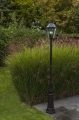 Latarnia ogrodowa stojąca LONDON czarny mat 3xE12 zasilanie solarne wys. 2,27m. IP44
