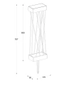 Lampa ogrodowa solarna stojąca SPIDO Solar czarny wys.60cm.