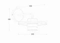Kinkiet zewnętrzny PLATO czarny LED 7W 3000K IP54