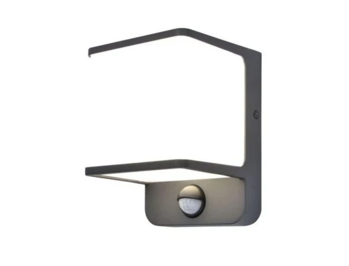 Kinkiet zewnętrzny z czujnikiem ruchu i zmierzchu DOBLO szary LED 14W 4000K IP54