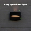 Kinkiet zewnętrzny góra-dół LOTUS czarny LED 8,5W 3000K IP54