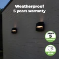 Kinkiet zewnętrzny góra-dół LOTUS czarny LED 8,5W 3000K IP54