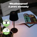 Zewnętrzna lampka stołowa ROBLE czarny LED dim. 1,1W 3000K IP54