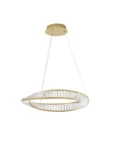 BAUTA złoty | kryształ sr.60cm. LED dim. 36W 3500K Lampa wisząca