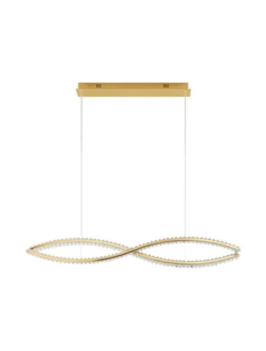 Lampa wisząca BAUTA złoty | kryształ LED dim. 95W 3500K