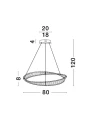Lampa wisząca BAUTA złoty | kryształ sr.80cm. LED dim. 45W 3500K
