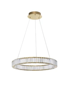 BAUTA złoty | kryształ sr.60cm. LED dim. 41W 3500K Lampa wisząca