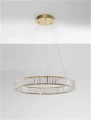 Lampa wisząca BAUTA złoty | kryształ sr.60cm. LED dim. 41W 3500K
