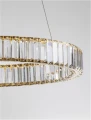 Lampa wisząca BAUTA złoty | kryształ sr.60cm. LED dim. 41W 3500K
