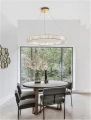 Lampa wisząca BAUTA złoty | kryształ sr.80cm. LED dim. 47W 3500K