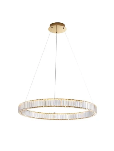 Lampa wisząca BAUTA złoty | kryształ sr.80cm. LED dim. 47W 3500K