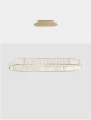 Lampa wisząca BAUTA złoty | kryształ szer.92cm. LED dim. 47W 3500K