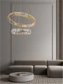 Lampa wisząca BAUTA złoty | kryształ sr.60cm. LED dim. 46W 3500K