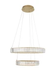 BAUTA złoty | kryształ sr.60cm. LED dim. 46W 3500K Lampa wisząca