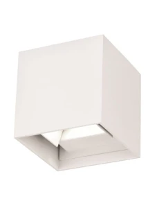 QUIJORNA biały piaskowy LED 2x3W 3000K IP54 Kinkiet zewnętrzny regulowany góra-dół