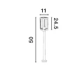 Lampa ogrodowa stojąca JUCHITAN ciemny antracyt wys. 50cm. E27