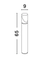 Lampa ogrodowa stojąca BARCA okrągła antracyt wys. 65cm.