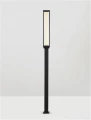 Lampa ogrodowa stojąca ONOFRE kwadrat ciemny antracyt wys. 2,20m.