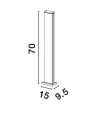 Lampa ogrodowa stojąca LERMA ciemny antracyt wys. 70cm.