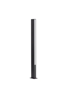CARMIZO czarny piaskowy wys. 1m. LED przód-tył 17W 3000K IP65 Lampa ogrodowa stojąca