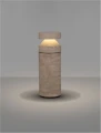 Lampa ogrodowa stojąca REVARIO marmur beżowy-biały wys. 54cm.