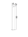 Lampa ogrodowa stojąca CALMARE czarny pisakowy wy. 90cm. LED COB