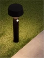 Solarna lampa ogrodowa stojąca FRAVELA solar czarny piaskowy wys. 50cm. PIR