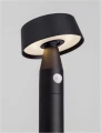 Solarna lampa ogrodowa stojąca FRAVELA solar czarny piaskowy wys. 50cm. PIR