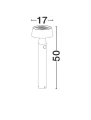 Solarna lampa ogrodowa stojąca FRAVELA solar czarny piaskowy wys. 50cm. PIR