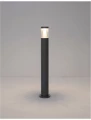 Lampa ogrodowa stojąca SALSIPUEDES czarny piaskowy wys. 83cm.