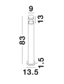 Lampa ogrodowa stojąca SALSIPUEDES czarny piaskowy wys. 83cm.